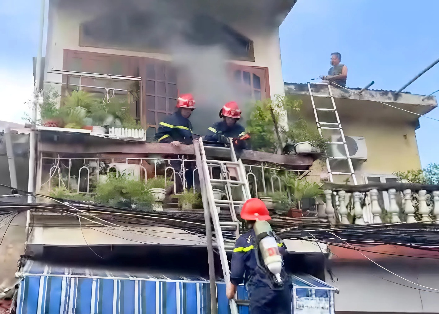 Thông tin về đám cháy nhà dân tại phường Lê Chân
